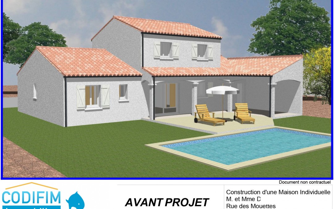 Projet construction terrain à bâtir + maison à jard sur Mer | Étape 1 : plans et devis